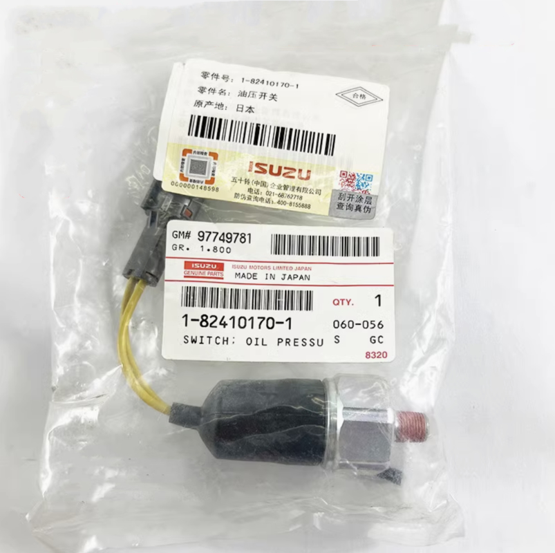 Γνήσια ανταλλακτικά κινητήρα ISUZU 6HK1 Πρωτότυπος αισθητήρας πίεσης λαδιού 1-82410170-1